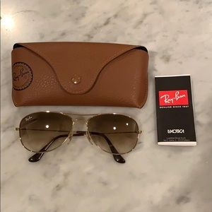 Ray Ban 3362 cockpit aviators with gold frames